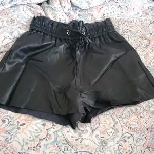 Faux Leather Shorts
